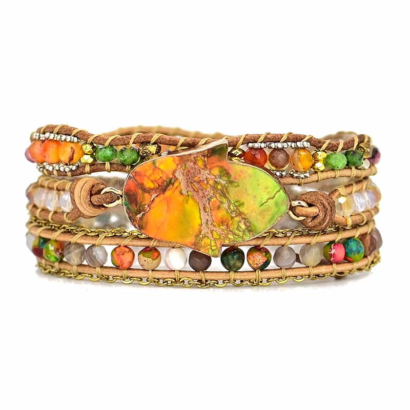 Amazonen Hand der Fatima Wickelarmband | Boho