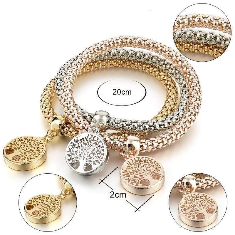 Baum des Lebens Armband-Set | 3er Set