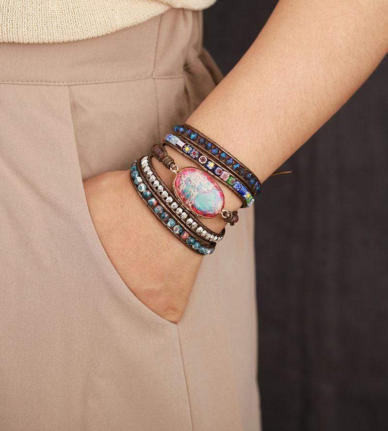 Khalee Samo Blumenschutz Wickelarmband | Boho | 100% Handgemacht