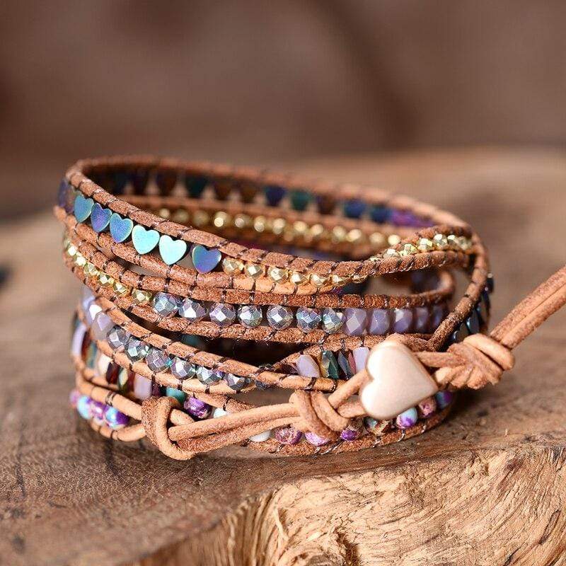 Liebesschutz Jaspis Wickelarmband | Boho