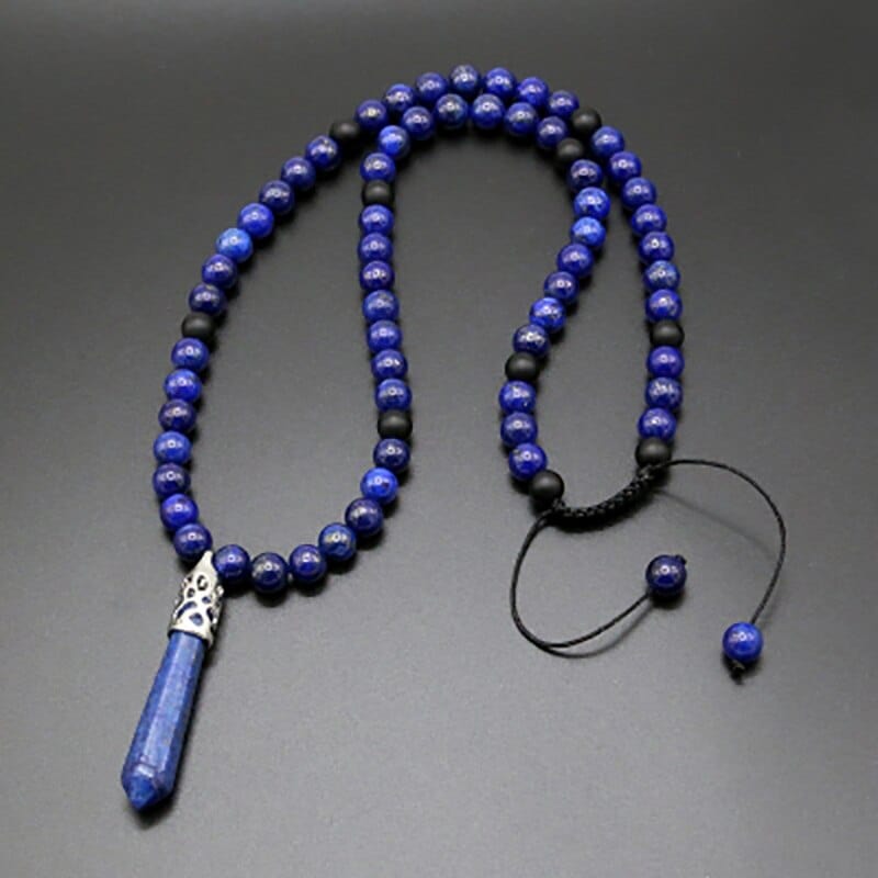 Khalee Samo Lapis Lazuli Mala Halskette | Boho | 100% Handgemacht