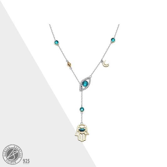 Collier en cristal oriental - Argent sterling 925 