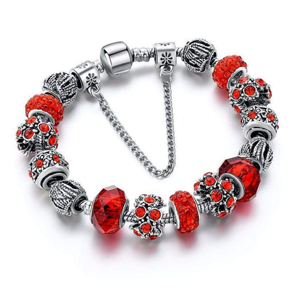 khaleesamo Red 1 Velvet Charm Armband-Set